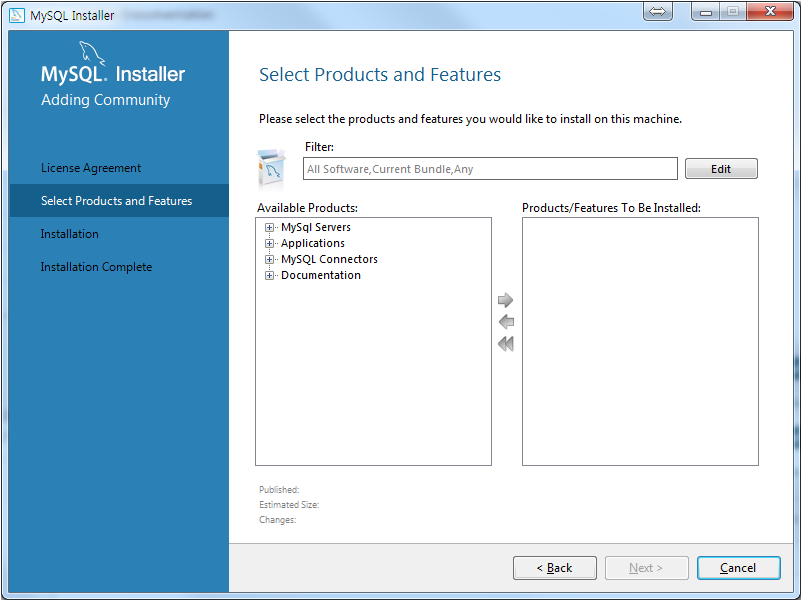 2. Select Products and Features